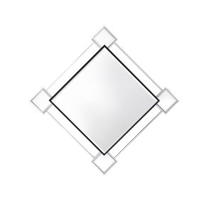 ACME Asbury Wall Accent Mirror, Mirrored & Chrome 97467